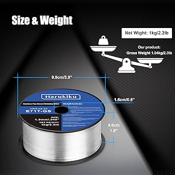 Harukiku Flux Core Welding Wire,Mild Steel E71T-GS .040 Inch